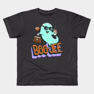 Funny Ghost Halloween Costume Boujee Boo-Jee Design Kids T-Shirt